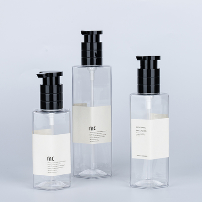 Collar Material PET Plastic 200ml 250ml 300ml Shampoo Bottle for Skin Care Packaging