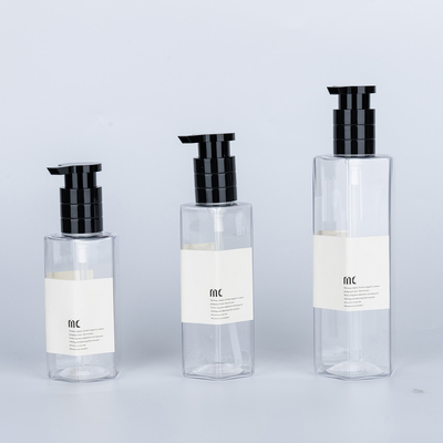 Collar Material PET Plastic 200ml 250ml 300ml Shampoo Bottle for Skin Care Packaging