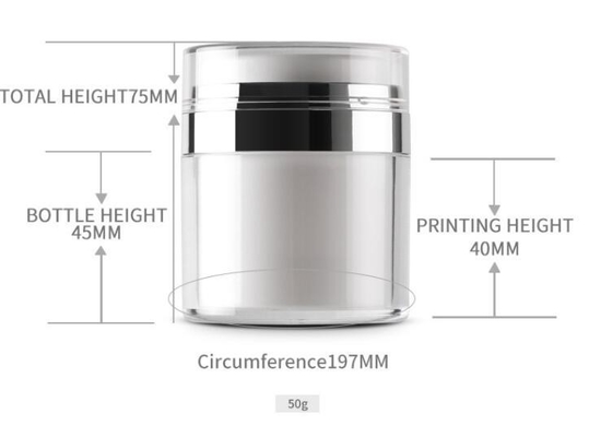 Round Shape Airless Jar Acrylic Pump Lotion Bottle for Skin Care Packaging 15g 30g 50g