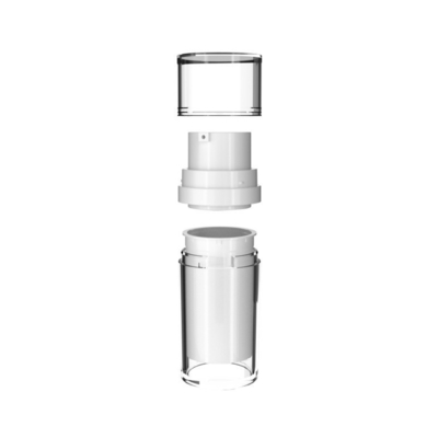 30ml 50ml Capacity Double Inner Bottle Luxury Emulsion Airless Bottle with MS Screw Cap