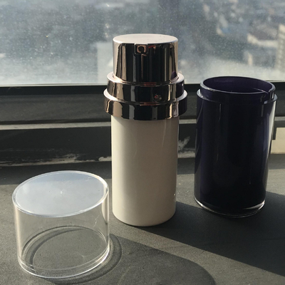 Skin Care Cosmetic Packaging 30ml 50ml Replaceable Airless Bottle with Screen Printing