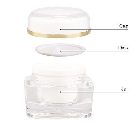 Collar Material ACRYLIC 15g 30g 50g Container for Luxury Eye Cream in Diamond Jar