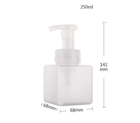 450ml Square PET Screen Printing Empty Bottle for Cosmetic Packaging Liquid Soap