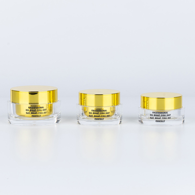 15g 30g 50g Double-wall Acrylic Cosmetic Cream Jar with Golden Lid Nail Polish Bottle