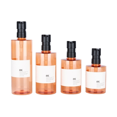 200ml 250ml 300ml 400ml Plastic PET Bottle Shampoo Bottle Round Bottle With Lotion Pump