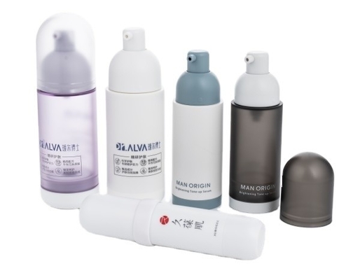 BEAUTY PACKAGING 30ml Airless Pump Bottles with Screen Printing and Screw Cap in Bulk