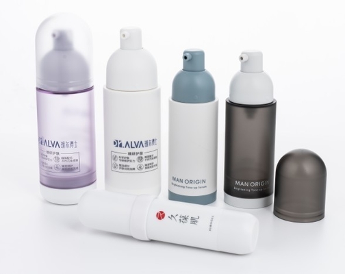 BEAUTY PACKAGING 30ml Airless Pump Bottles with Screen Printing and Screw Cap in Bulk