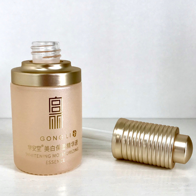 Child Resistant 30ml Glass Rotate Dropper Bottle for Eye Cream Luxury Essence Bottle