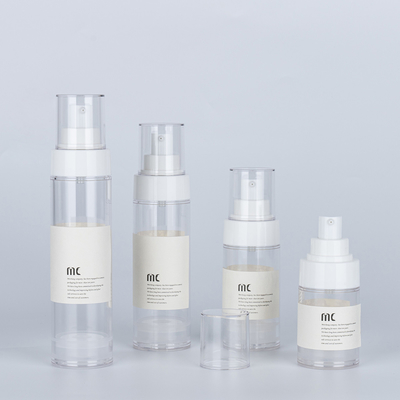 30ml 50ml 80ml 100ml Lotion Airless Bottle with Pump Sprayer and Carton Box Packaging