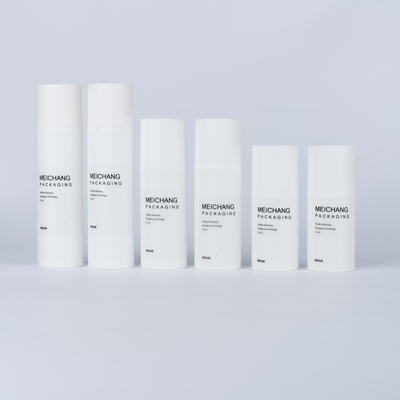 PP Material Airless Lotion Pump Bottle for Body Lotion 15ML 30ML 50ML White Round 0.25ML