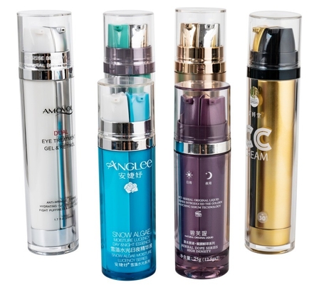 Color Cosmetic Airless Bottle 25ml Inside Engraving AS Double Inner Bottle Luxury Emulsion