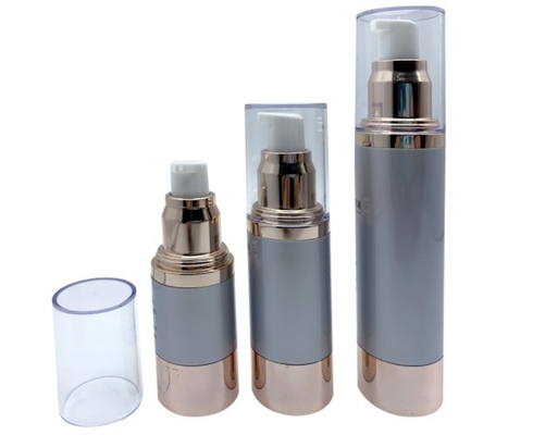 PP Material 15ml 30ml 50ml Airless Pump Bottle for Screen Printing Personal Care