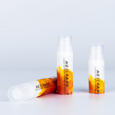 PP Collar 5ml 10ml 15ml Capacity Airless Lotion Pump Bottle Toner Bottle with Cap