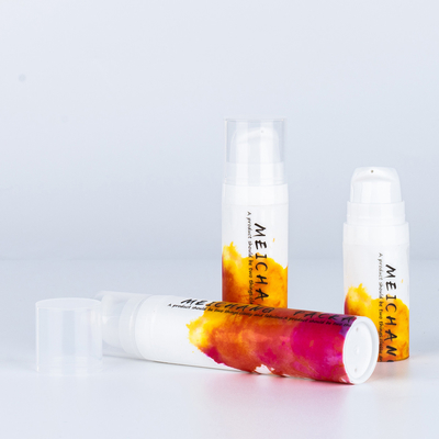 PP Collar 5ml 10ml 15ml Capacity Airless Lotion Pump Bottle Toner Bottle with Cap