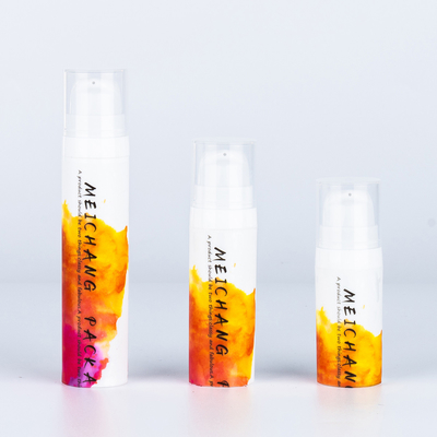 PP Collar 5ml 10ml 15ml Capacity Airless Lotion Pump Bottle Toner Bottle with Cap